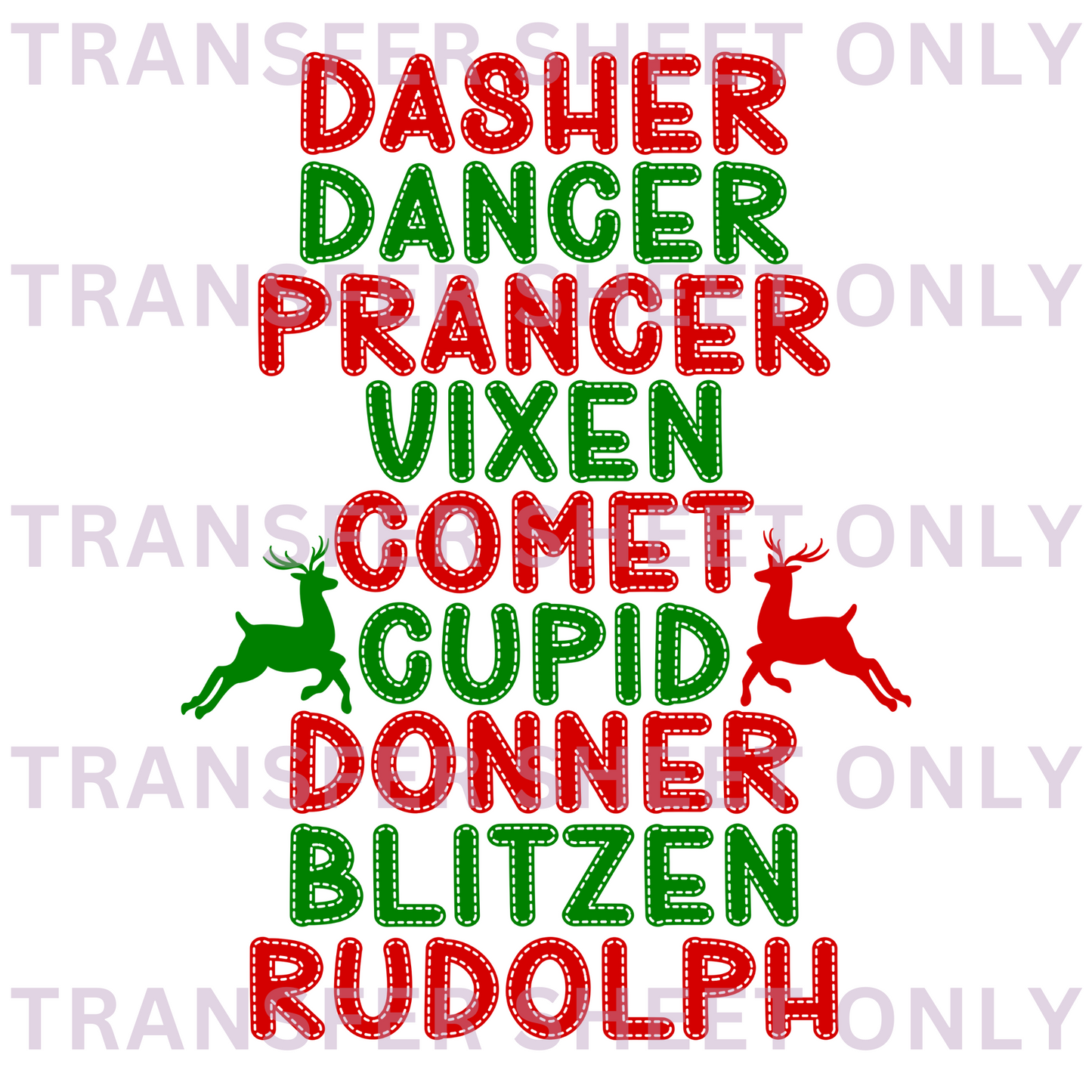 Reindeer Names Transfer