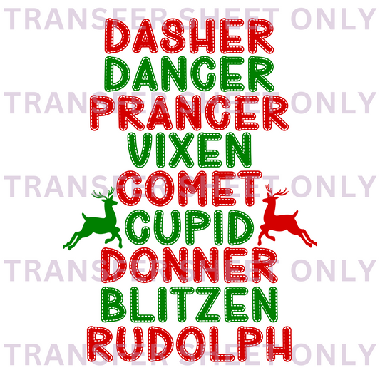 Reindeer Names Transfer