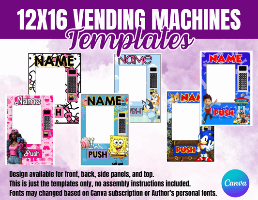 12x16 Character Vending Machine Templates