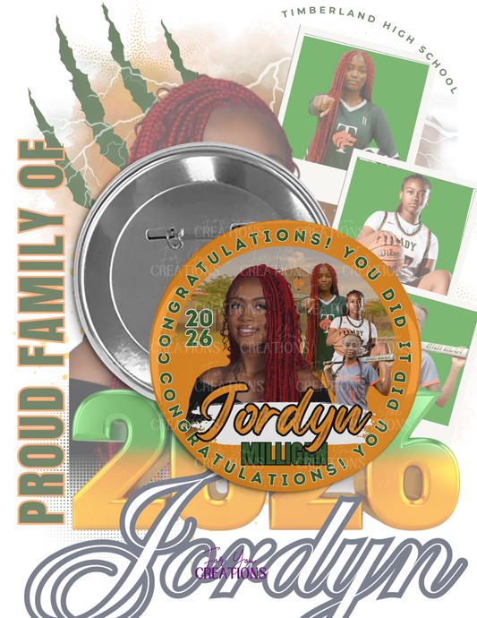 Jordyn Graduation Buttons